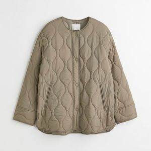H&M green quilted jacket
